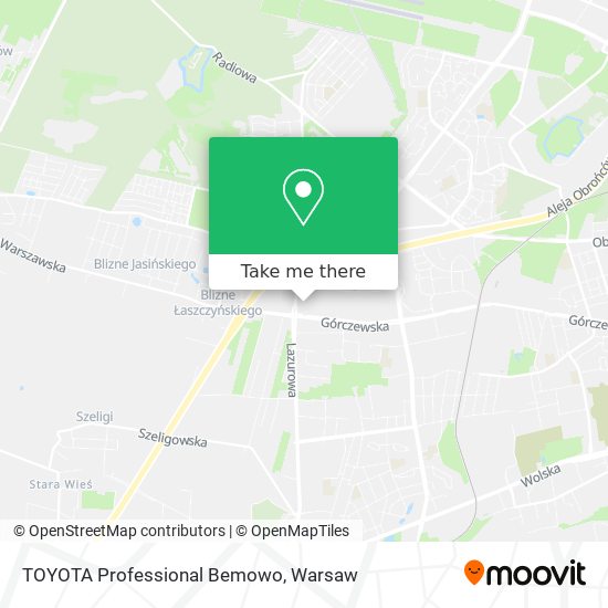 TOYOTA Professional Bemowo map