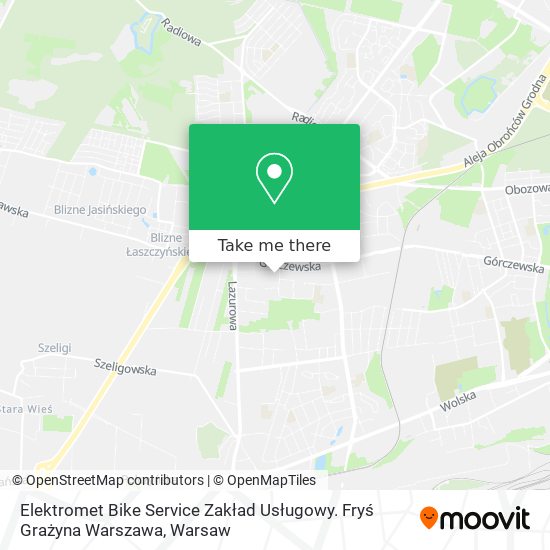 Карта Elektromet Bike Service Zakład Usługowy. Fryś Grażyna Warszawa