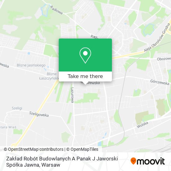 Zakład Robót Budowlanych A Panak J Jaworski Spółka Jawna map