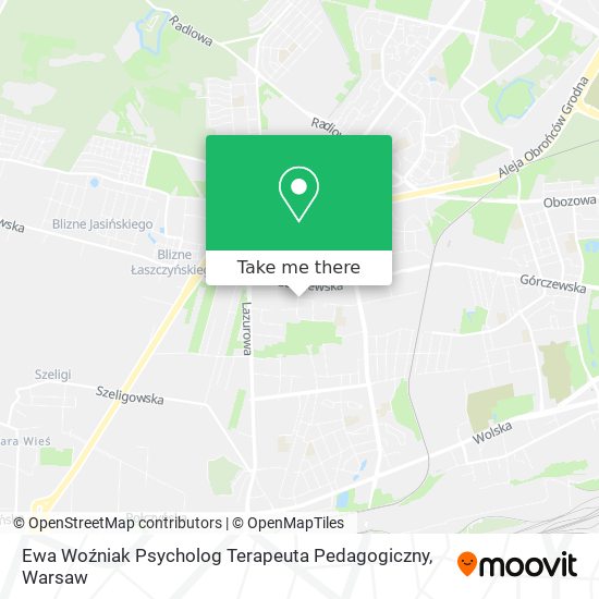 Ewa Woźniak Psycholog Terapeuta Pedagogiczny map