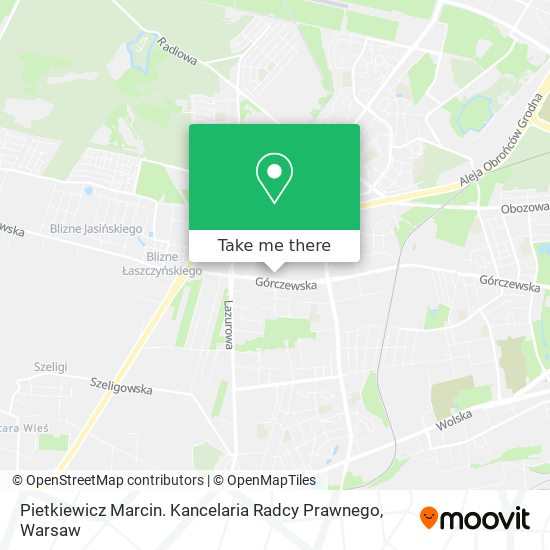 Pietkiewicz Marcin. Kancelaria Radcy Prawnego map