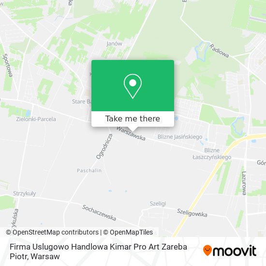 Firma Uslugowo Handlowa Kimar Pro Art Zareba Piotr map