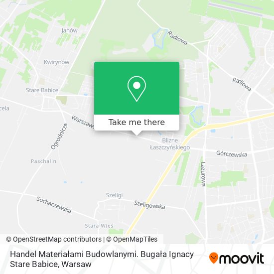 Handel Materiałami Budowlanymi. Bugała Ignacy Stare Babice map