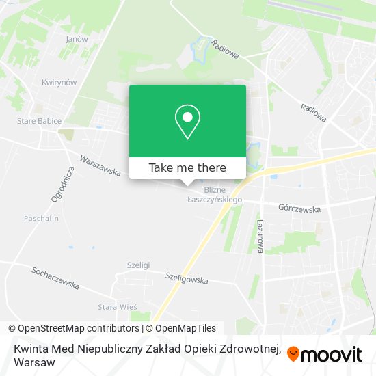 Kwinta Med Niepubliczny Zakład Opieki Zdrowotnej map