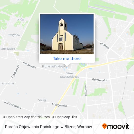 Parafia Objawienia Pańskiego w Blizne map