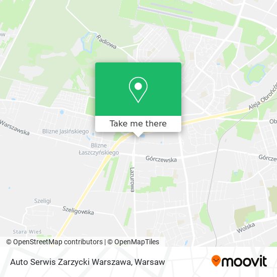 Auto Serwis Zarzycki Warszawa map