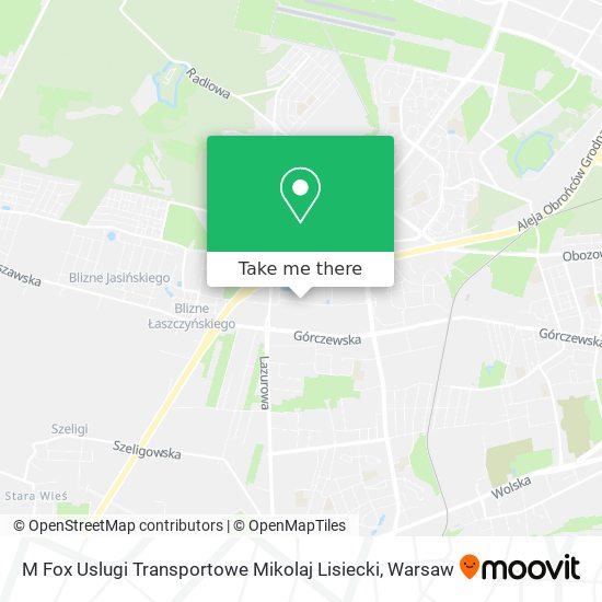 M Fox Uslugi Transportowe Mikolaj Lisiecki map