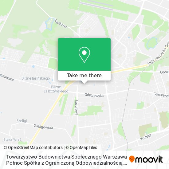 Towarzystwo Budownictwa Społecznego Warszawa Północ Spółka z Ograniczoną Odpowiedzialnością map