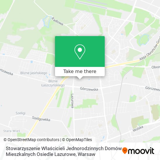 Stowarzyszenie Właścicieli Jednorodzinnych Domów Mieszkalnych Osiedle Lazurowe map