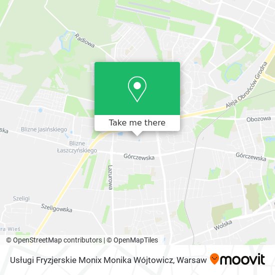 Usługi Fryzjerskie Monix Monika Wójtowicz map