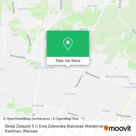 Карта Sklep Zelazny S C Ewa Zalewska Bialowas Waldemar Kwilman