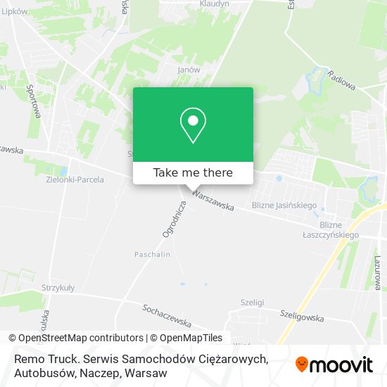 Remo Truck. Serwis Samochodów Ciężarowych, Autobusów, Naczep map