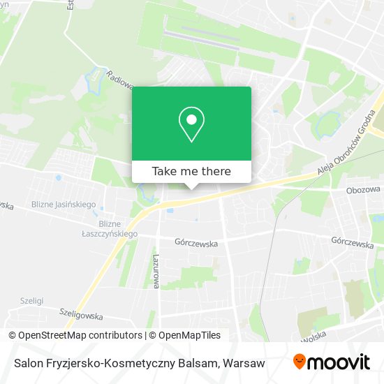 Salon Fryzjersko-Kosmetyczny Balsam map