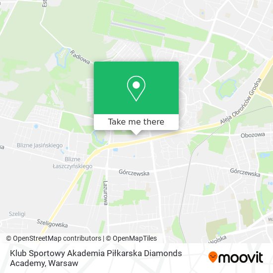 Карта Klub Sportowy Akademia Piłkarska Diamonds Academy