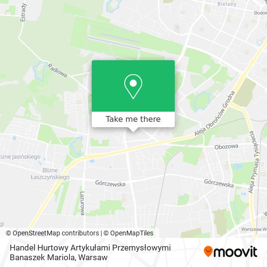 Handel Hurtowy Artykułami Przemysłowymi Banaszek Mariola map