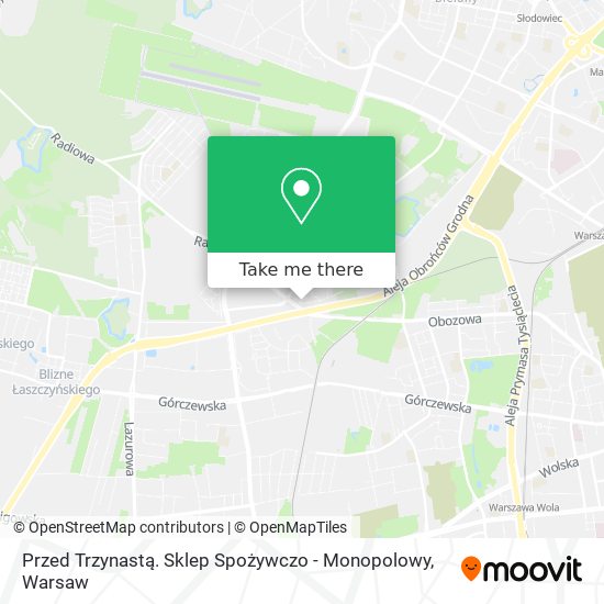 Przed Trzynastą. Sklep Spożywczo - Monopolowy map