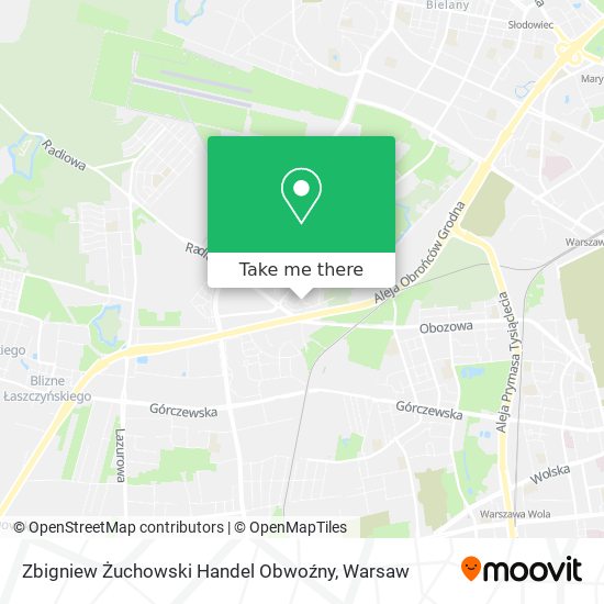 Zbigniew Żuchowski Handel Obwoźny map