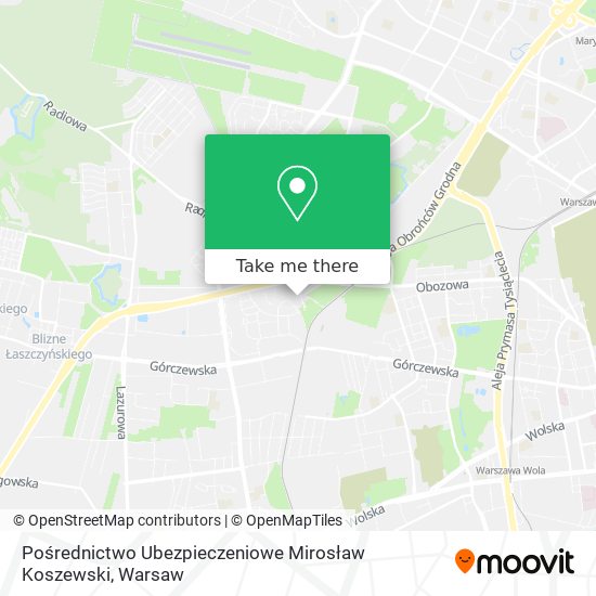 Pośrednictwo Ubezpieczeniowe Mirosław Koszewski map