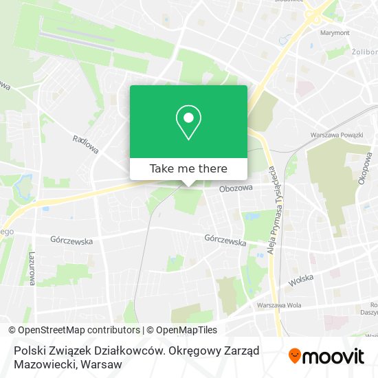 Polski Związek Działkowców. Okręgowy Zarząd Mazowiecki map