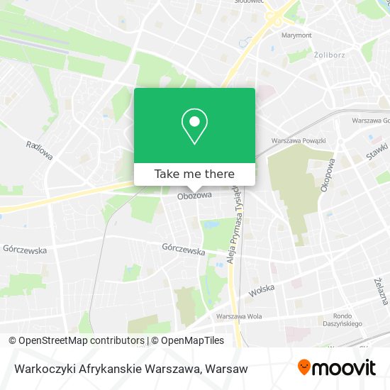 Карта Warkoczyki Afrykanskie Warszawa