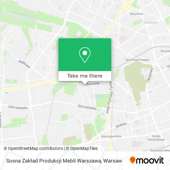 Sosna Zakład Produkcji Mebli Warszawa map