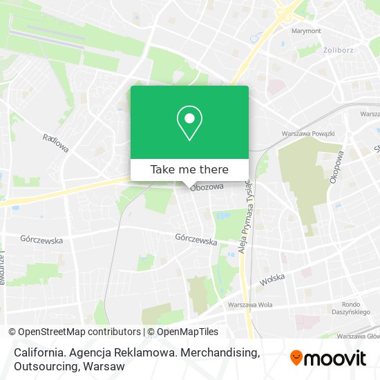 California. Agencja Reklamowa. Merchandising, Outsourcing map