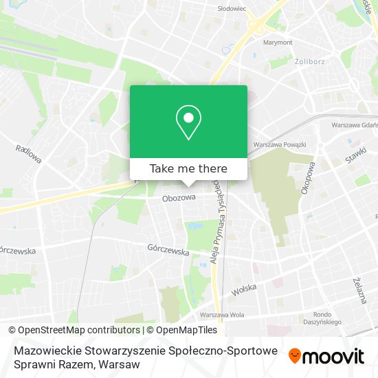 Карта Mazowieckie Stowarzyszenie Społeczno-Sportowe Sprawni Razem