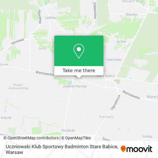 Uczniowski Klub Sportowy Badminton Stare Babice map