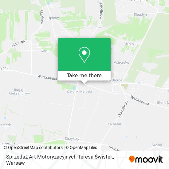 Sprzedaż Art Motoryzacyjnych Teresa Świstek map