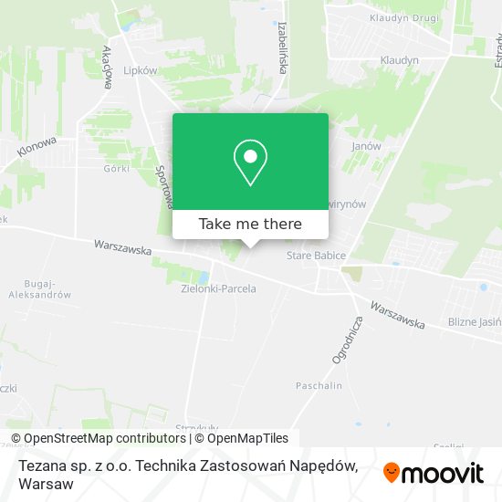 Tezana sp. z o.o. Technika Zastosowań Napędów map