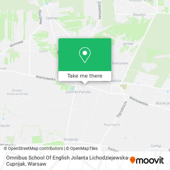 Omnibus School Of English Jolanta Lichodziejewska-Cuprijak map