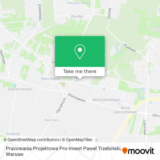 Pracowania Projektowa Pro-Invest Paweł Trzebiński map