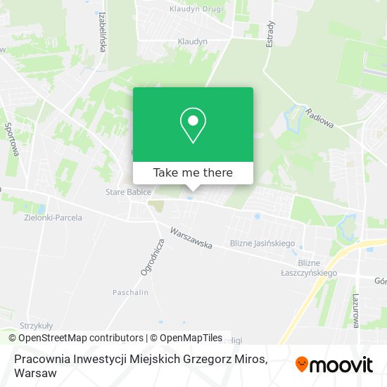 Pracownia Inwestycji Miejskich Grzegorz Miros map