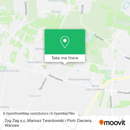 Карта Zyg Zag s.c. Mariusz Twardowski i Piotr Cieciera