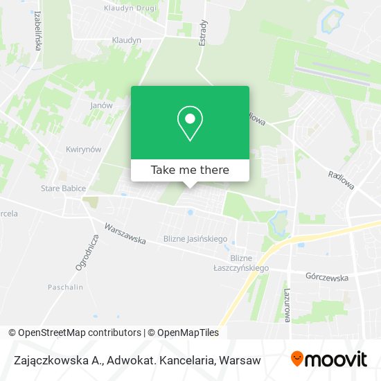 Zajączkowska A., Adwokat. Kancelaria map