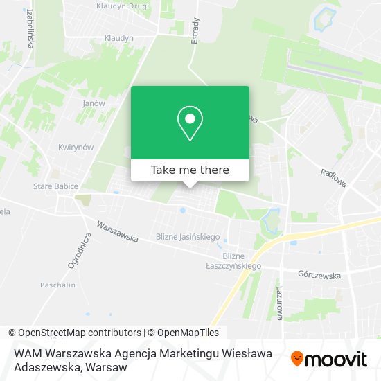 WAM Warszawska Agencja Marketingu Wiesława Adaszewska map