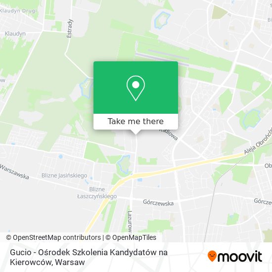 Gucio - Ośrodek Szkolenia Kandydatów na Kierowców map