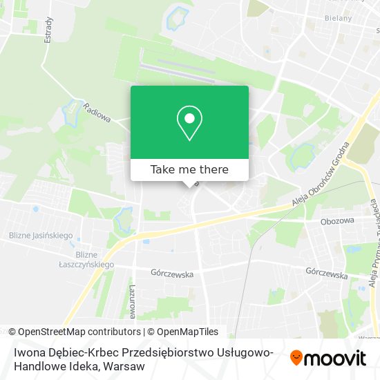 Iwona Dębiec-Krbec Przedsiębiorstwo Usługowo-Handlowe Ideka map