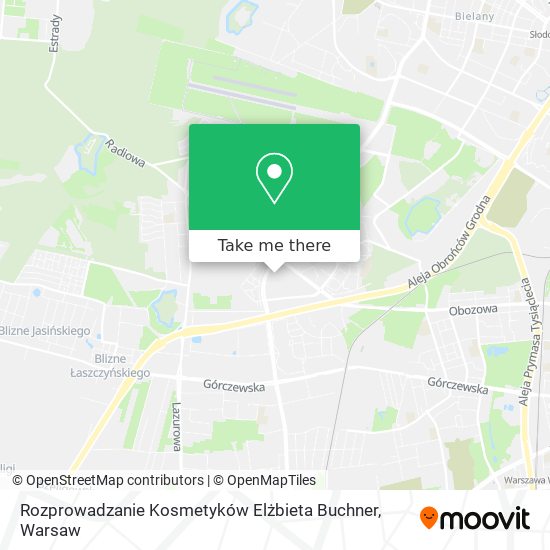 Rozprowadzanie Kosmetyków Elżbieta Buchner map