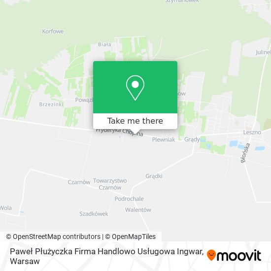 Paweł Płużyczka Firma Handlowo Usługowa Ingwar map