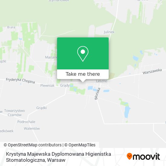 Krystyna Majewska Dyplomowana Higienistka Stomatologiczna map