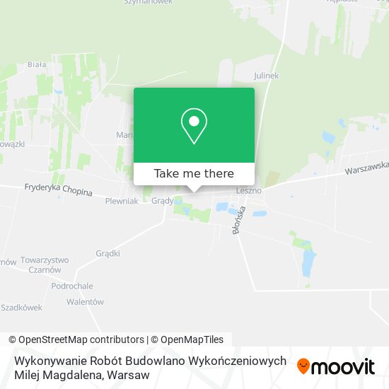 Wykonywanie Robót Budowlano Wykończeniowych Milej Magdalena map