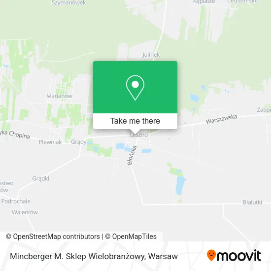 Карта Mincberger M. Sklep Wielobranżowy