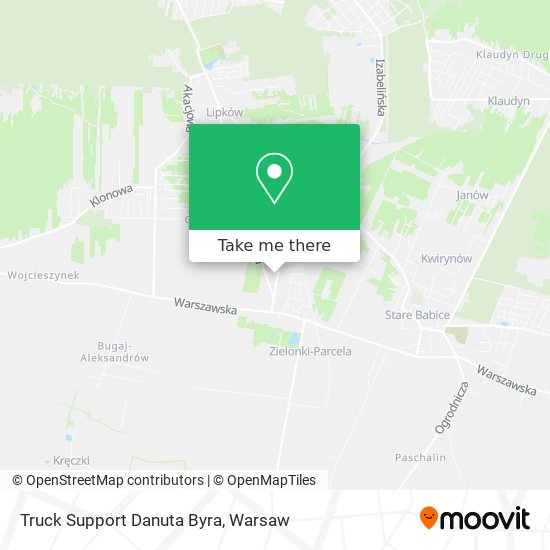 Truck Support Danuta Byra map