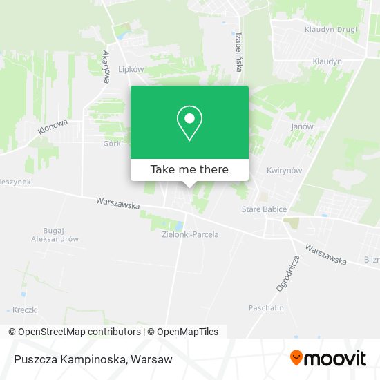 Puszcza Kampinoska map