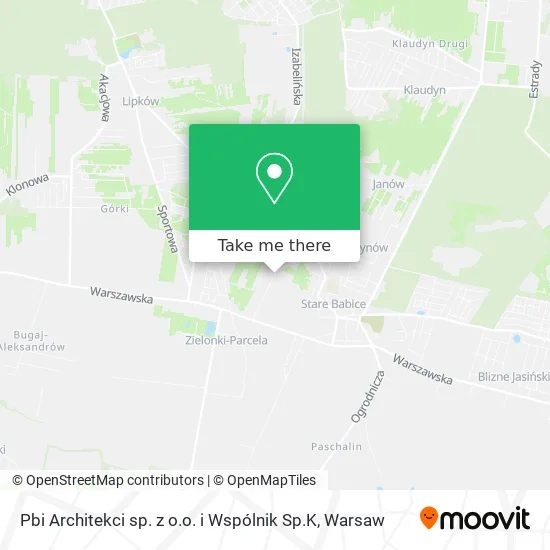Карта Pbi Architekci sp. z o.o. i Wspólnik Sp.K
