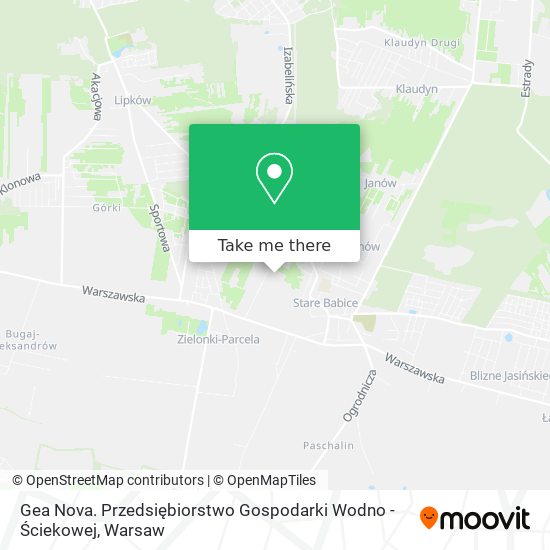 Gea Nova. Przedsiębiorstwo Gospodarki Wodno - Ściekowej map