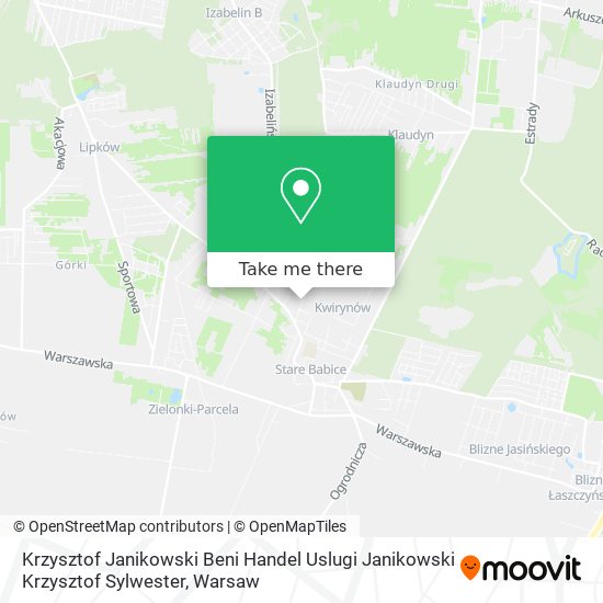 Krzysztof Janikowski Beni Handel Uslugi Janikowski Krzysztof Sylwester map