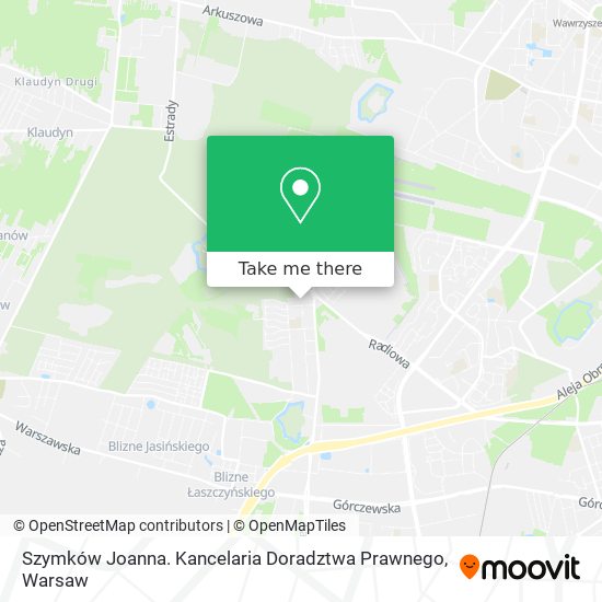 Szymków Joanna. Kancelaria Doradztwa Prawnego map