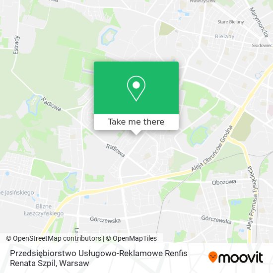 Przedsiębiorstwo Usługowo-Reklamowe Renfis Renata Szpil map